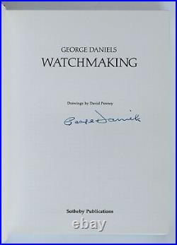 Watchmaking by George Daniels SIGNED First Edition Hardcover Book withDust Jacket