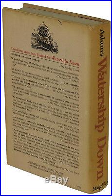 Watership Down SIGNED by RICHARD ADAMS First US Edition 1st Printing 1972