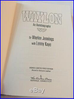 Waylon Waylon Jennings Easton Press Signed First Edition W