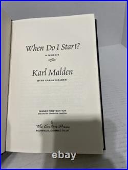 When Do I Start Karl Malden Signed First 1st Edition Easton Press 1997 With COA When Do I Start Karl Malden Signed First 1st Edition Easton Press 1997 With COA