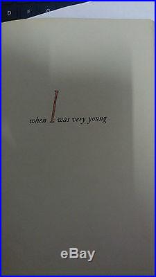 When we were very young. A. A. Milne SIGNED FIRST Edition. AUTOGRAPH numbered. 524