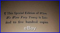 When we were very young. Book. First Edition. First Print. 500 copy Tracked. Signed