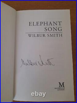 Wilbur Smith Elephant Song 1991. Signed First Edition First Printing