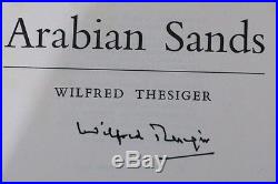 Wilfred Thesiger Arabian Sands Longmans, 1959, UK Signed First Edition