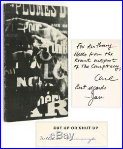 William S BURROUGHS, Jan HERMAN / Cut Up or Shut Up Signed 1st Edition 1972