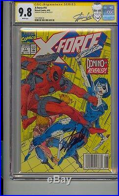X-force #11 Cgc 9.8 Ss Signed Stan Lee 1st App Domino Deadpool Newsstand Variant