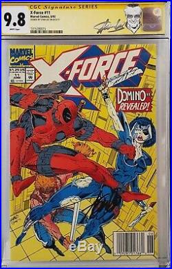 X-force #11 Cgc 9.8 Ss Signed Stan Lee 1st Domino Hatf Newsstand Version 015