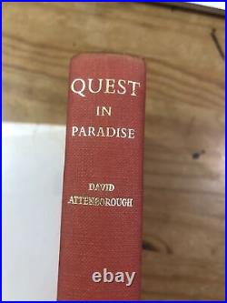 Zoo Quest In Paradise David Attenborough 1960 First Edition Lutterworth Signed